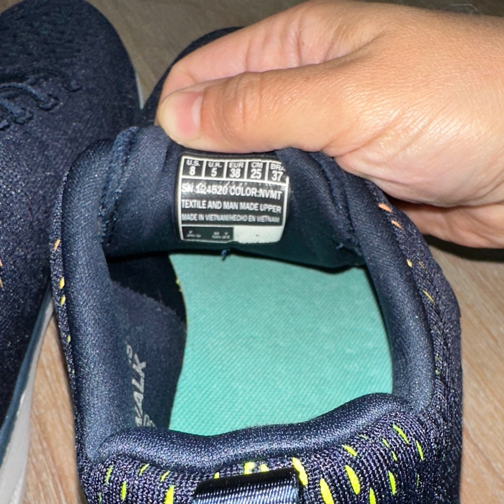 Skechers Black Slip-On Athletic Shoes with Rainbow Stitching - Picture 9 of 9